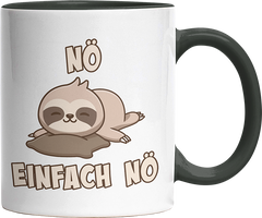 Nö Einfach Nö Faultier 2 Witzige Black Tasse kaufen Geschenk