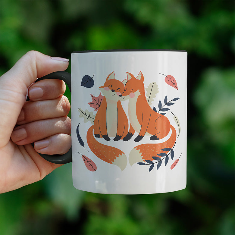 Thanks for existing in my little Galaxy Füchse 1 Witzige schwarze Tasse kaufen Geschenk