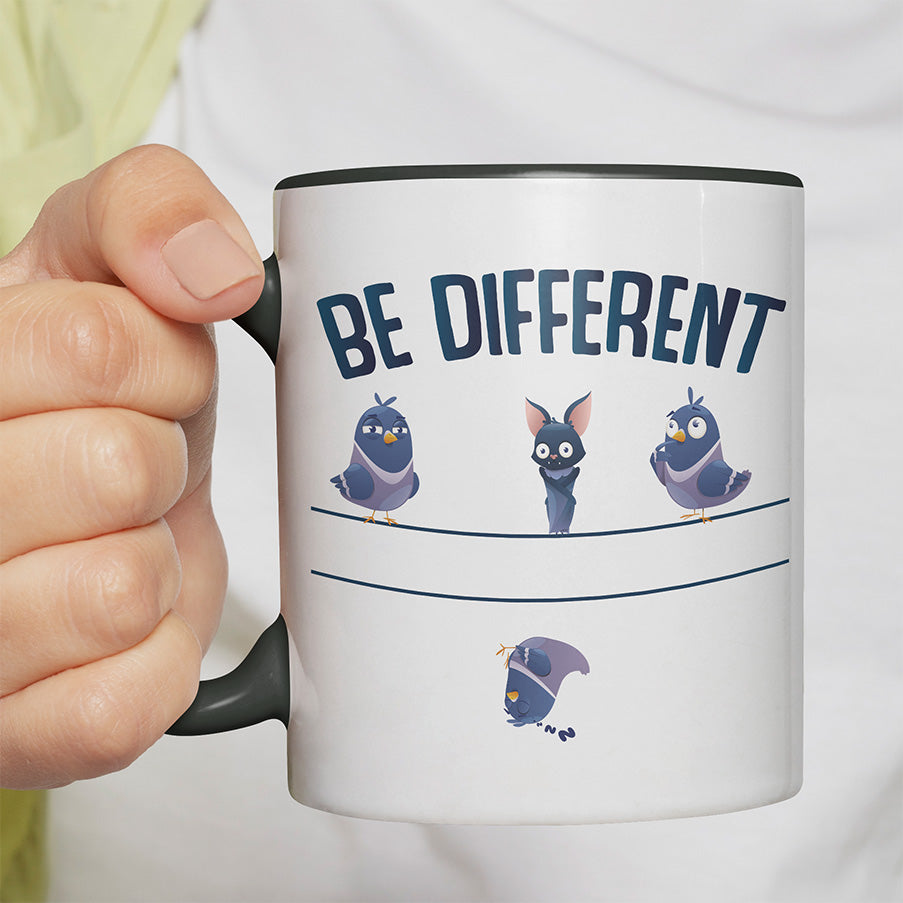 Be different Bat Witzige schwarze Tasse kaufen Geschenk