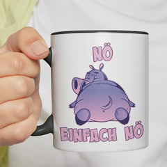 Nö Einfach Nö Flusspferd Witzige schwarze Tasse kaufen Geschenk