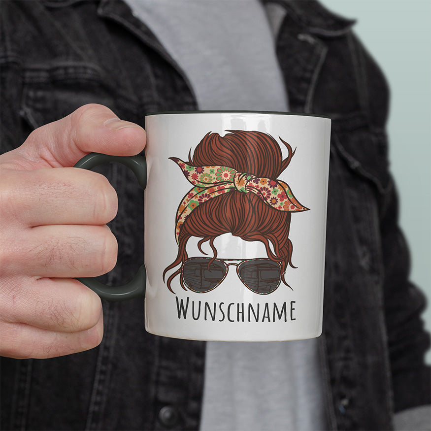 Momlife Personalisierbar Name Witzige schwarze Tasse kaufen Geschenk