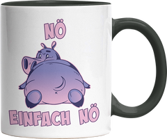 Nö Einfach Nö Flusspferd Witzige Black Tasse kaufen Geschenk