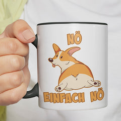 Nö Einfach Nö Corgi zeigt Hintern Witzige schwarze Tasse kaufen Geschenk