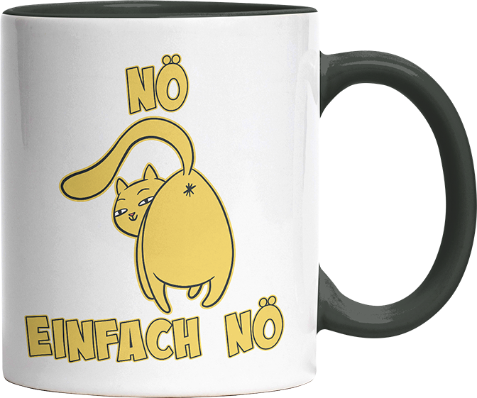 Nö Einfach Nö Katze zeigt Hintern 1 Witzige Black Tasse kaufen Geschenk
