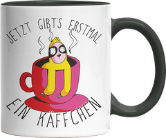 Jetzt gibts erstmal ein Käffchen Faultier 2 Witzige Black Tasse kaufen Geschenk