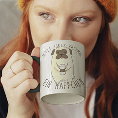 Jetzt gibts erstmal ein Käffchen Mops Witzige schwarze Tasse kaufen Geschenk