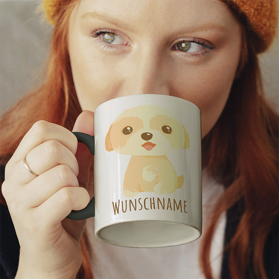 Maltipoo Personalisierbar Name Witzige schwarze Tasse kaufen Geschenk