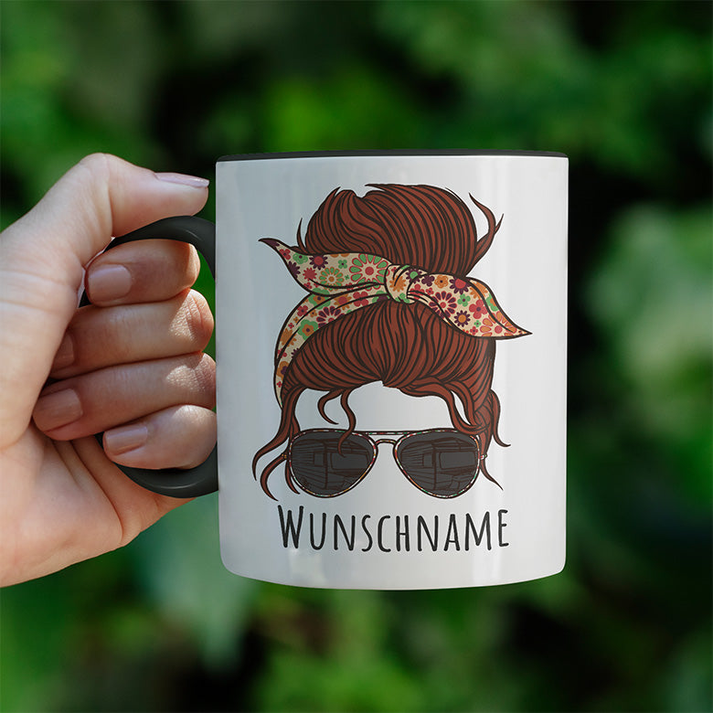 Momlife Personalisierbar Name Witzige schwarze Tasse kaufen Geschenk