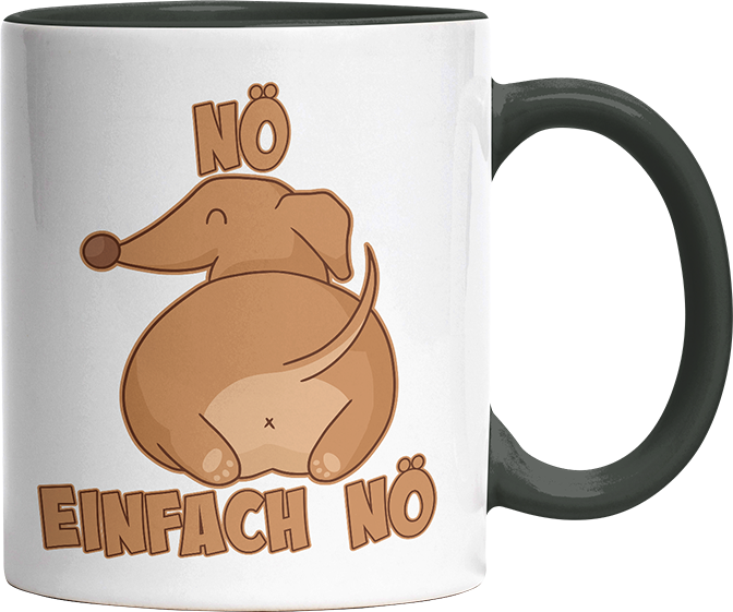 Nö Einfach Nö Dackel Witzige Black Tasse kaufen Geschenk