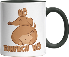 Nö Einfach Nö Dackel Witzige Black Tasse kaufen Geschenk