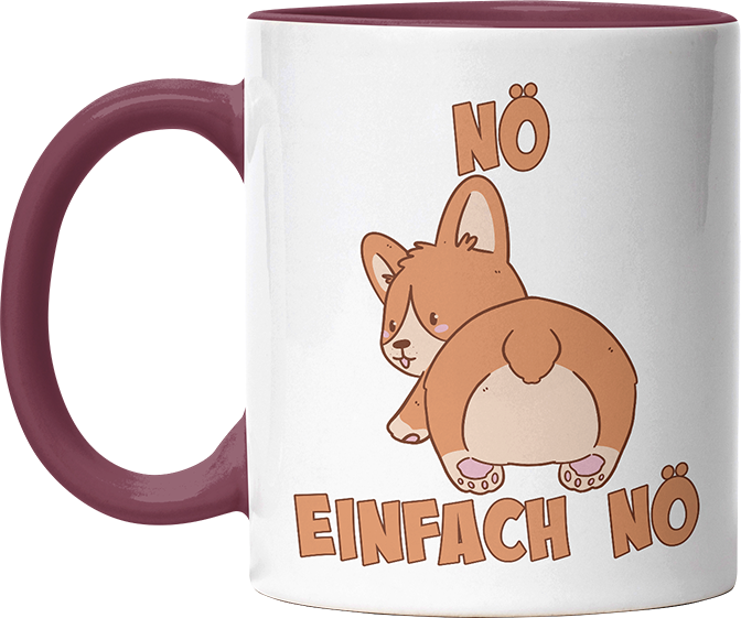 Nö Einfach Nö Corgi Witzige Bordeaux Tasse kaufen Geschenk