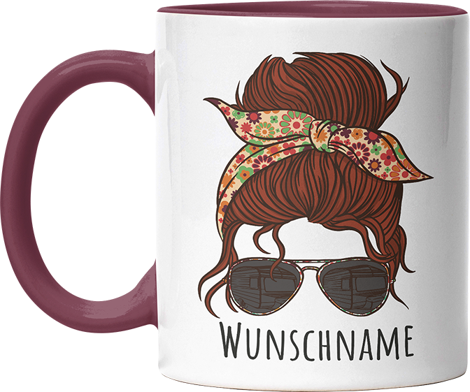 Momlife Personalisierbar Name Witzige Bordeaux Tasse kaufen Geschenk