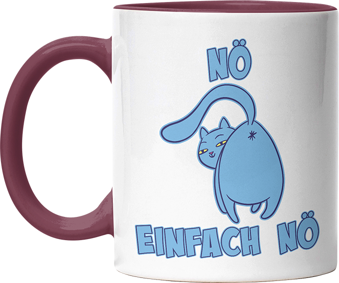 Nö Einfach Nö Katze zeigt Hintern 2 Witzige Bordeaux Tasse kaufen Geschenk