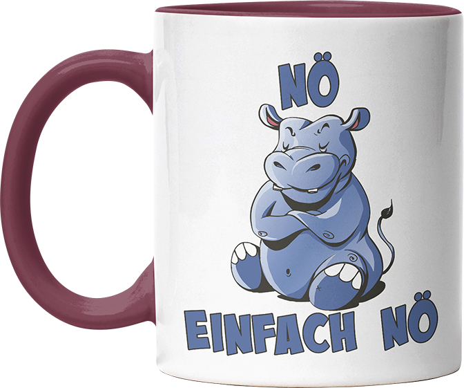 Nö Einfach Nö Hippo Witzige Bordeaux Tasse kaufen Geschenk