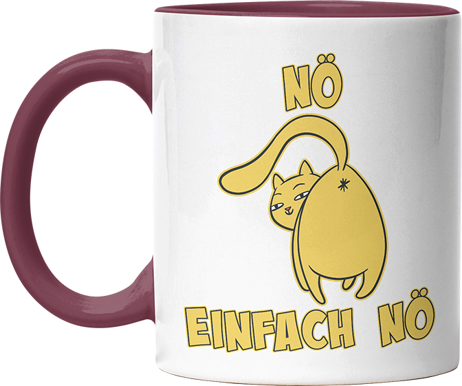 Nö Einfach Nö Katze zeigt Hintern 1 Witzige Bordeaux Tasse kaufen Geschenk