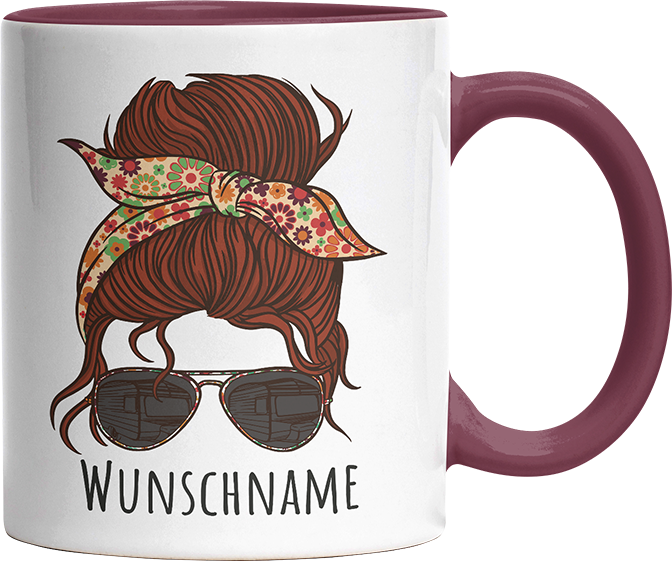 Momlife Personalisierbar Name Witzige Bordeaux Tasse kaufen Geschenk