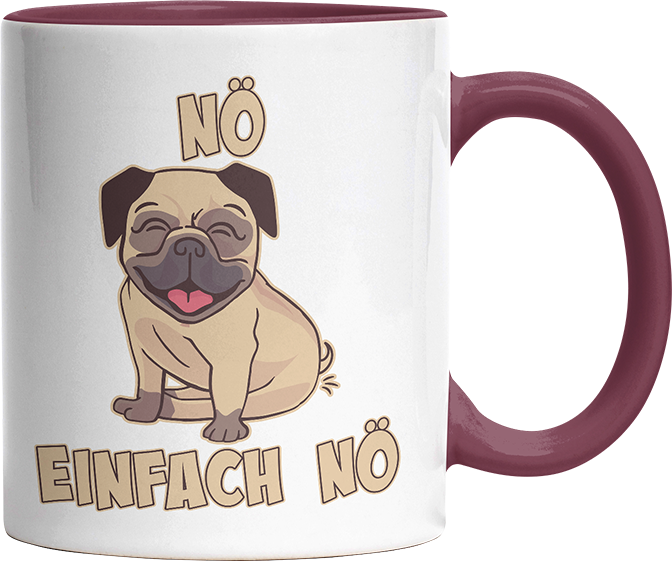 Nö Einfach Nö Mops 1 Witzige Bordeaux Tasse kaufen Geschenk
