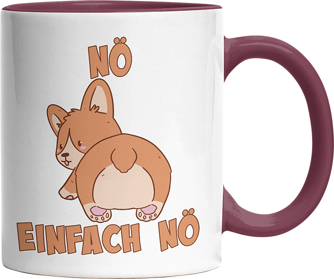 Nö Einfach Nö Corgi Witzige Bordeaux Tasse kaufen Geschenk