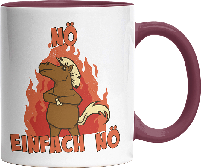 Nö Einfach Nö Pferd Witzige Bordeaux Tasse kaufen Geschenk