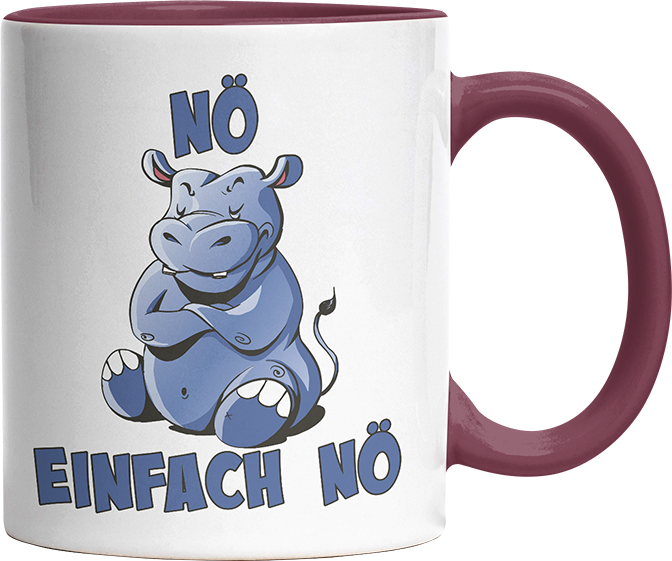 Nö Einfach Nö Hippo Witzige Bordeaux Tasse kaufen Geschenk