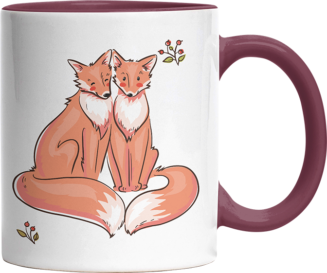 Thanks for existing in my little Galaxy Füchse 2 Witzige Bordeaux Tasse kaufen Geschenk