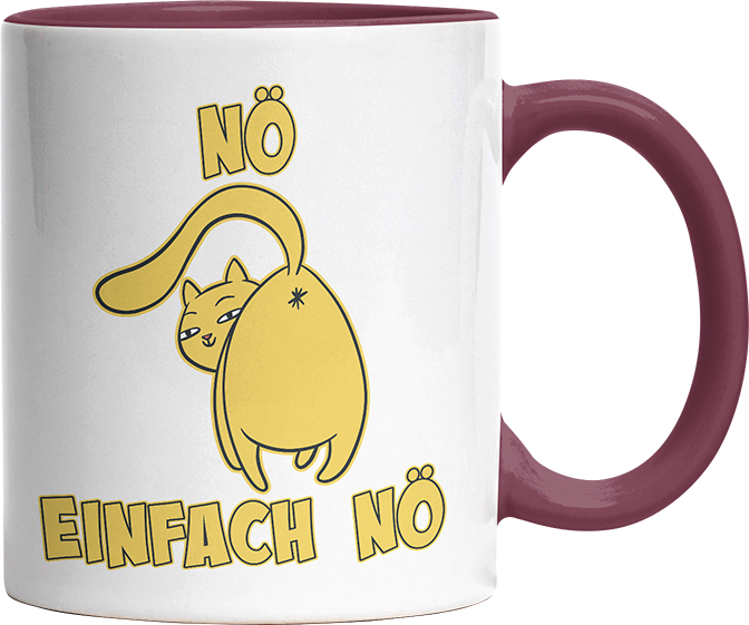 Nö Einfach Nö Katze zeigt Hintern 1 Witzige Bordeaux Tasse kaufen Geschenk