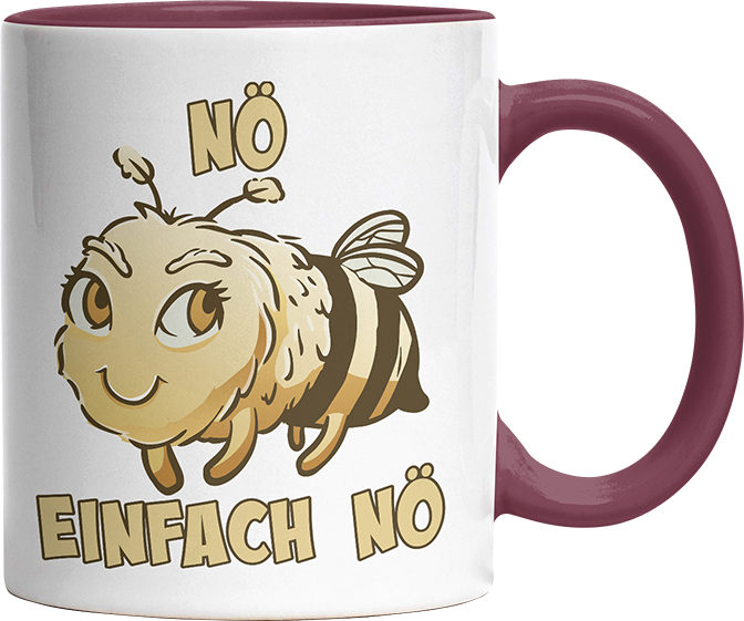 Nö Einfach Nö Biene 2 Witzige Bordeaux Tasse kaufen Geschenk