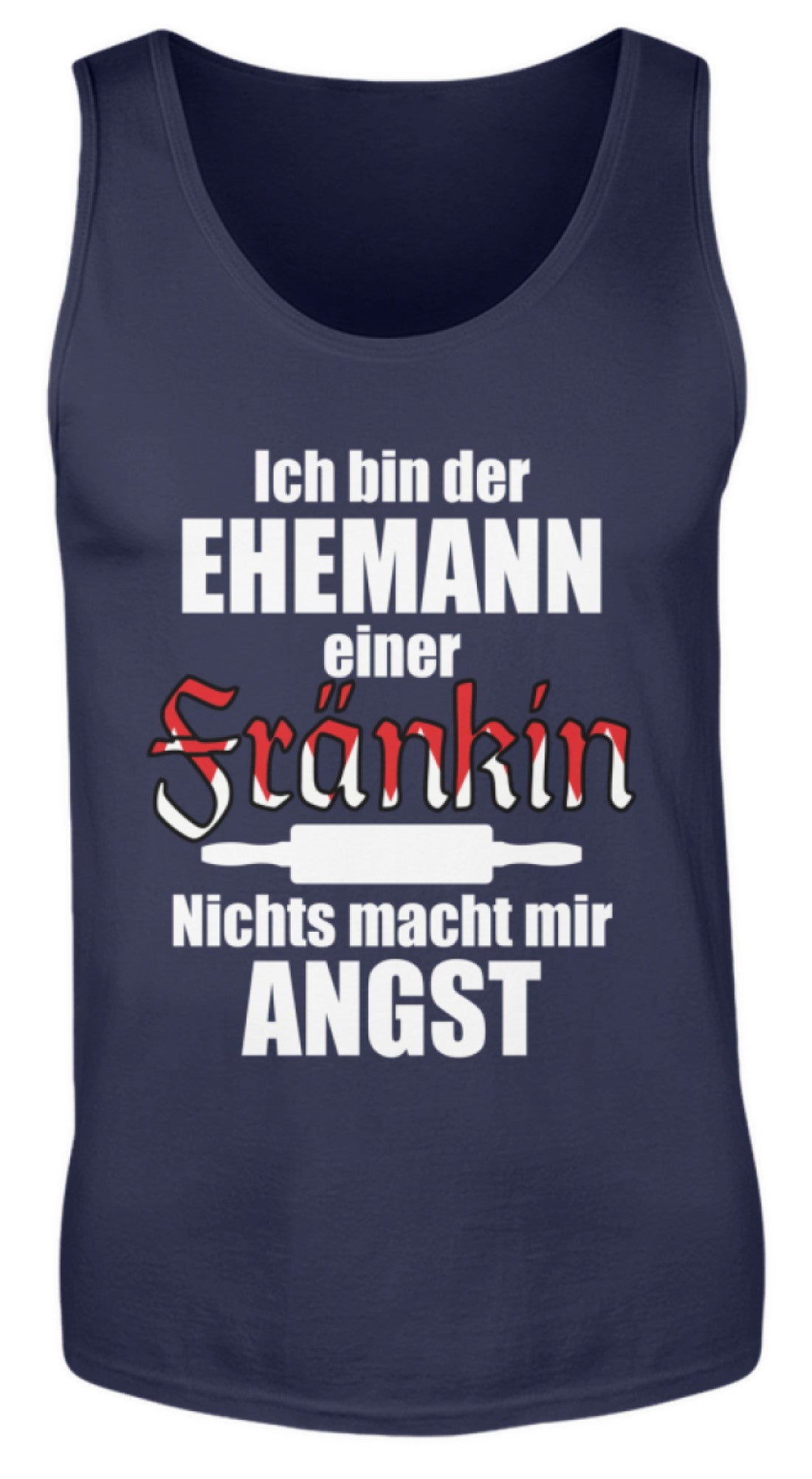 Zeigt lustiger spruch ehemann einer frankin herren tanktop in Farbe Black