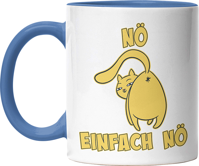 Nö Einfach Nö Katze zeigt Hintern 1 Witzige Cambridge Blue Tasse kaufen Geschenk