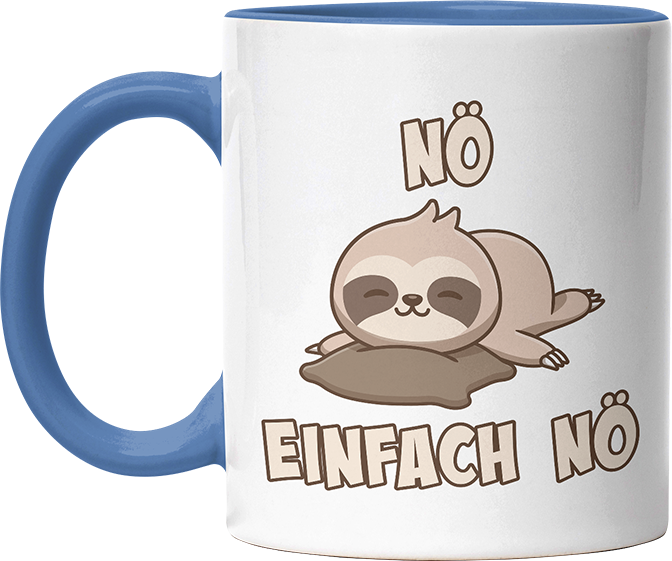 Nö Einfach Nö Faultier 2 Witzige Cambridge Blue Tasse kaufen Geschenk
