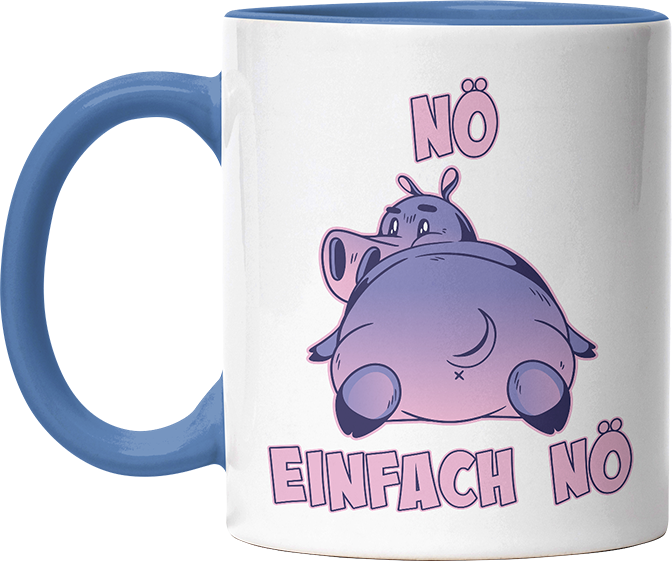 Nö Einfach Nö Flusspferd Witzige Cambridge Blue Tasse kaufen Geschenk