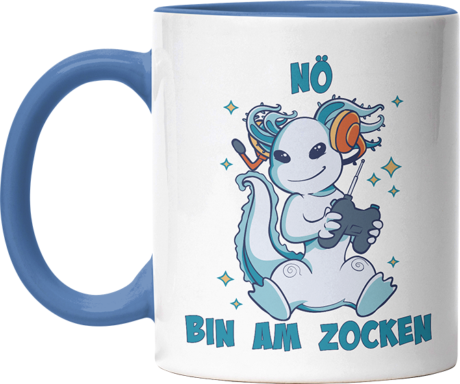 Axolotl Nö bin am zocken Witzige Cambridge Blue Tasse kaufen Geschenk