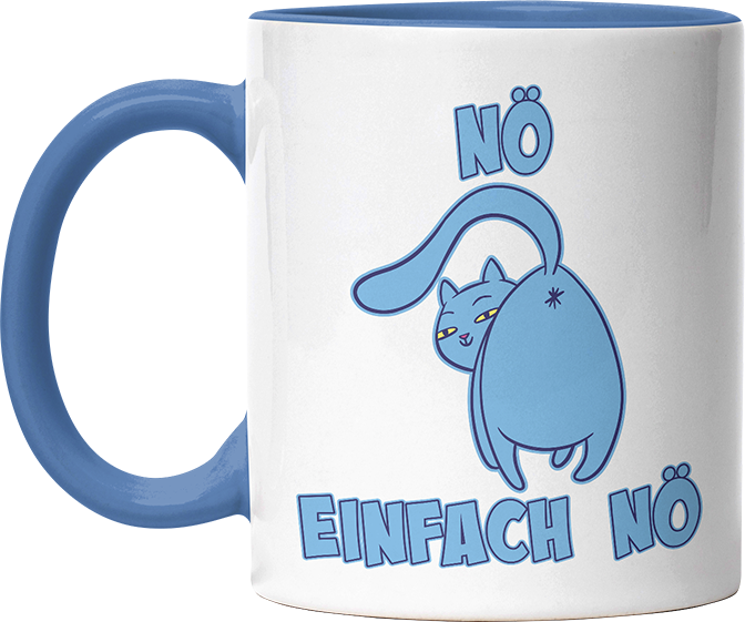 Nö Einfach Nö Katze zeigt Hintern 2 Witzige Cambridge Blue Tasse kaufen Geschenk