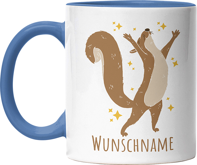 Eichhörnchen Personalisierbar Name 1 Witzige Cambridge Blue Tasse kaufen Geschenk