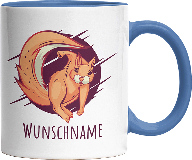 Eichhörnchen Personalisierbar Name 2 Witzige Cambridge Blue Tasse kaufen Geschenk