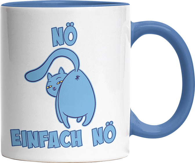 Nö Einfach Nö Katze zeigt Hintern 2 Witzige Cambridge Blue Tasse kaufen Geschenk