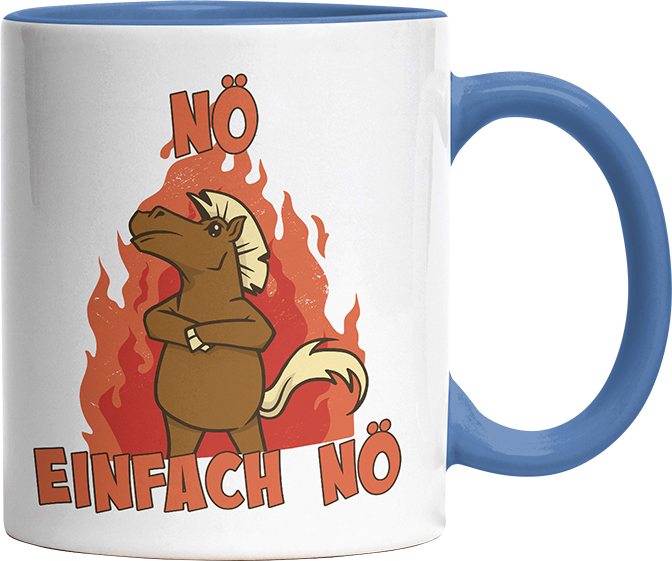 Nö Einfach Nö Pferd Witzige Cambridge Blue Tasse kaufen Geschenk
