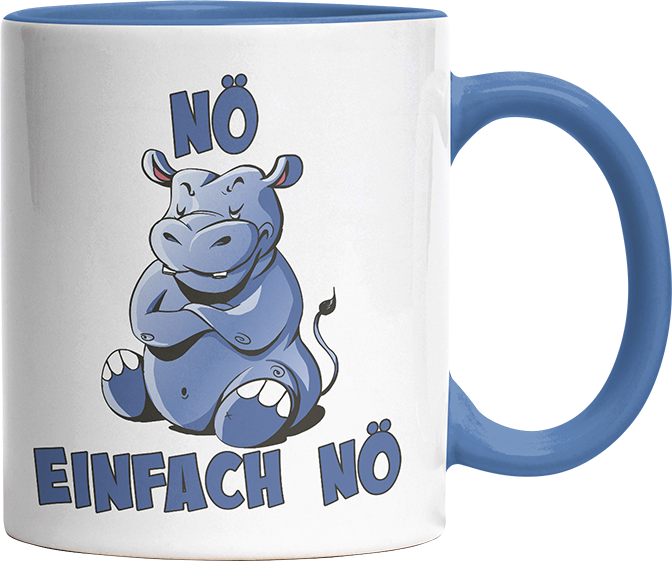 Nö Einfach Nö Hippo Witzige Cambridge Blue Tasse kaufen Geschenk