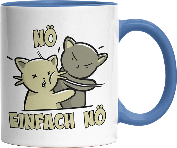 Nö Einfach Nö Katzen Ohrfeige Witzige Cambridge Blue Tasse kaufen Geschenk