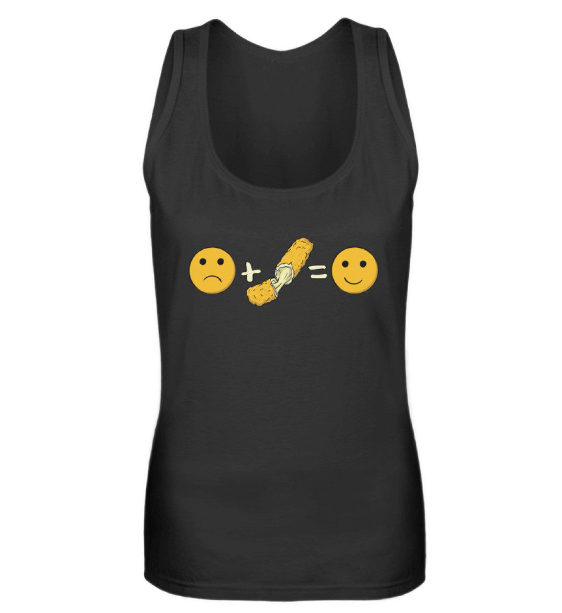 Funny Mozzarella Emotions | Frauen Tanktop in Black in Größe S