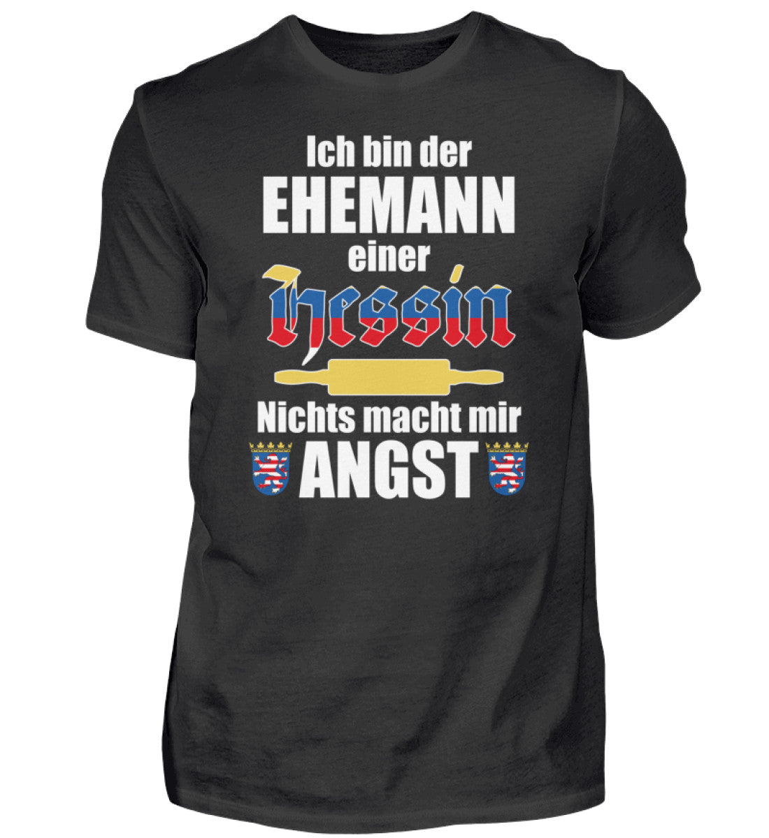 Lustiger Spruch Ehemann Hessin | Herren Shirt in Black in Größe S