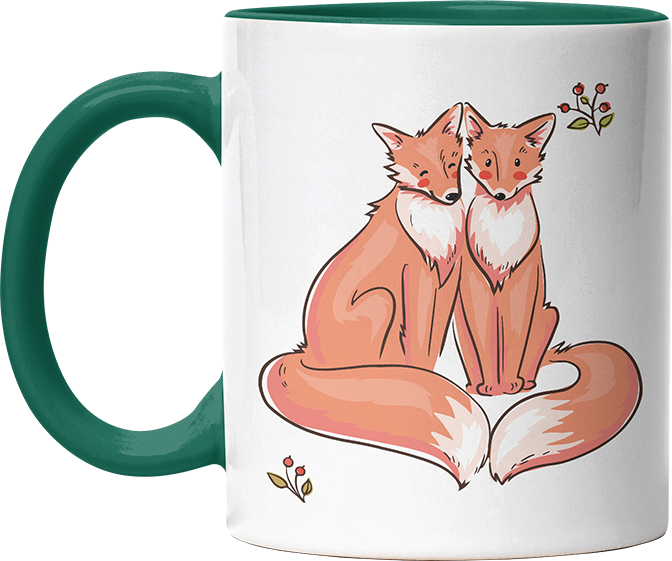 Thanks for existing in my little Galaxy Füchse 2 Witzige Dunkelgrün Tasse kaufen Geschenk