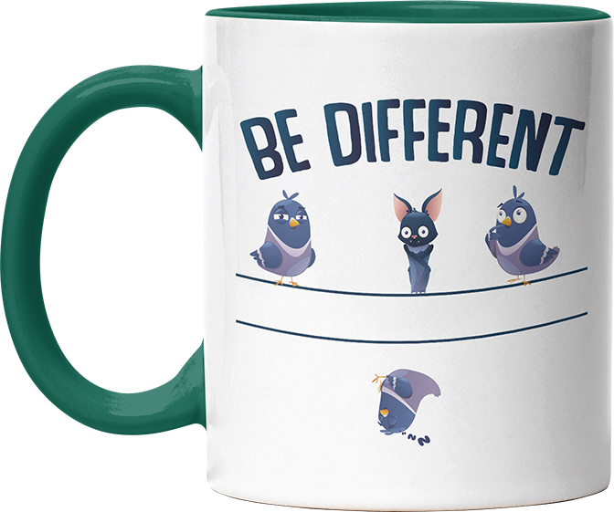 Be different Bat Witzige Dunkelgrün Tasse kaufen Geschenk