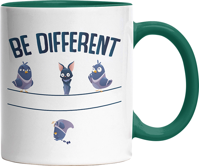 Be different Bat Witzige Dunkelgrün Tasse kaufen Geschenk