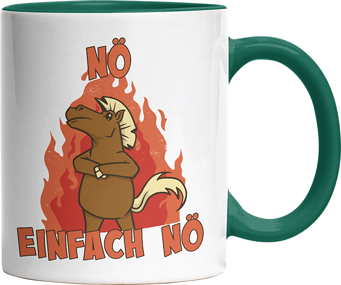 Nö Einfach Nö Pferd Witzige Dunkelgrün Tasse kaufen Geschenk