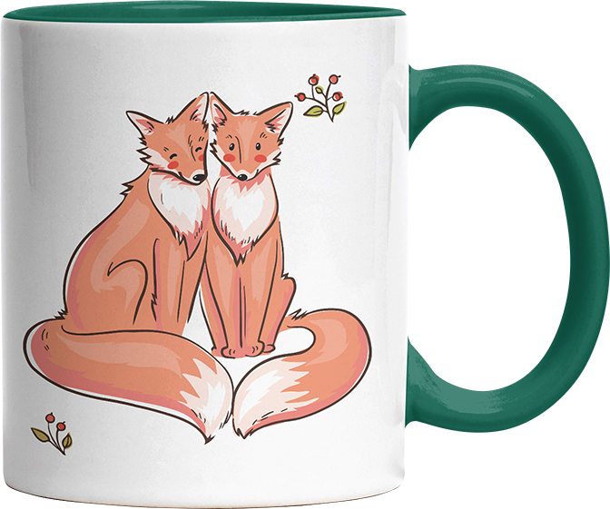 Thanks for existing in my little Galaxy Füchse 2 Witzige Dunkelgrün Tasse kaufen Geschenk