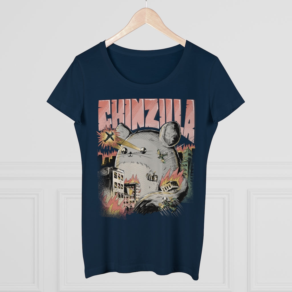 Zeigt funny cool chinzilla shirt organic womens lover t shirt gift for chinchilla holders chinchillas owners funshirt cute rodent in Farbe L