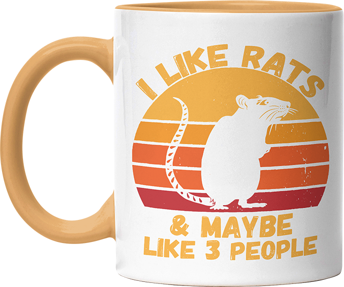 I like rats and maybe like 3 more people Witzige Goldgelb Tasse kaufen Geschenk