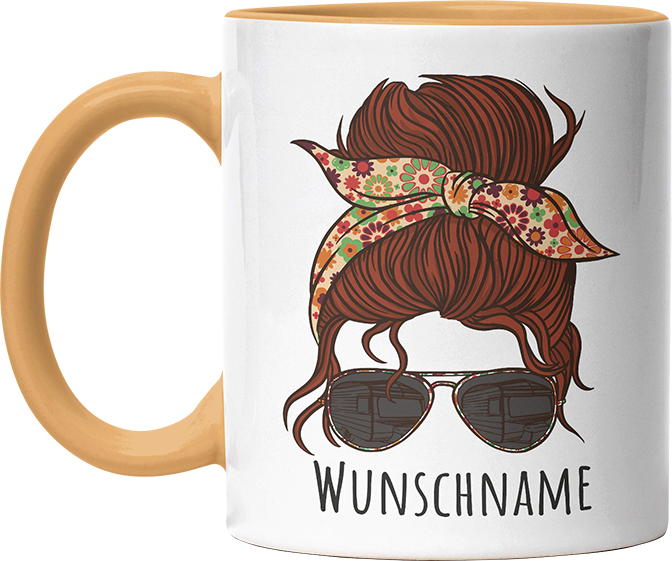 Momlife Personalisierbar Name Witzige Goldgelb Tasse kaufen Geschenk