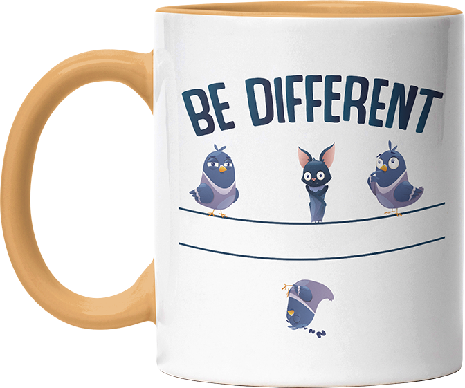 Be different Bat Witzige Goldgelb Tasse kaufen Geschenk
